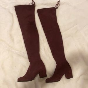 Stuart Weitzman Tieland Cabernet Suede Boots